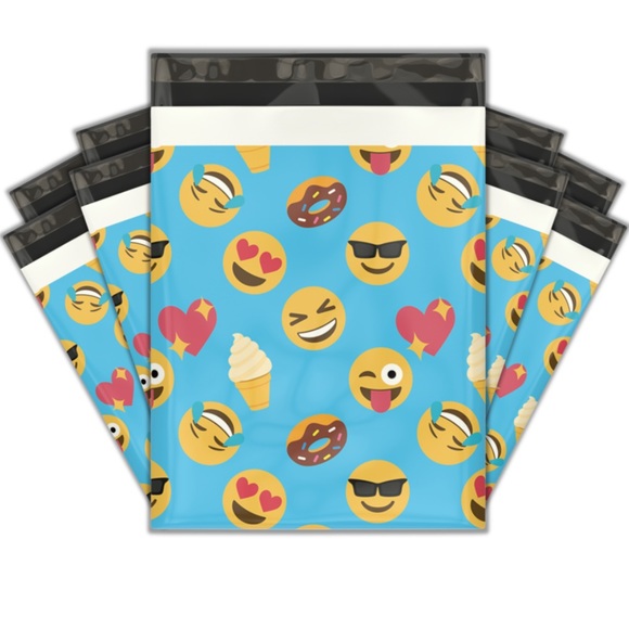 25 10X13 Emoji Summer Poly Mailers - Picture 3 of 5